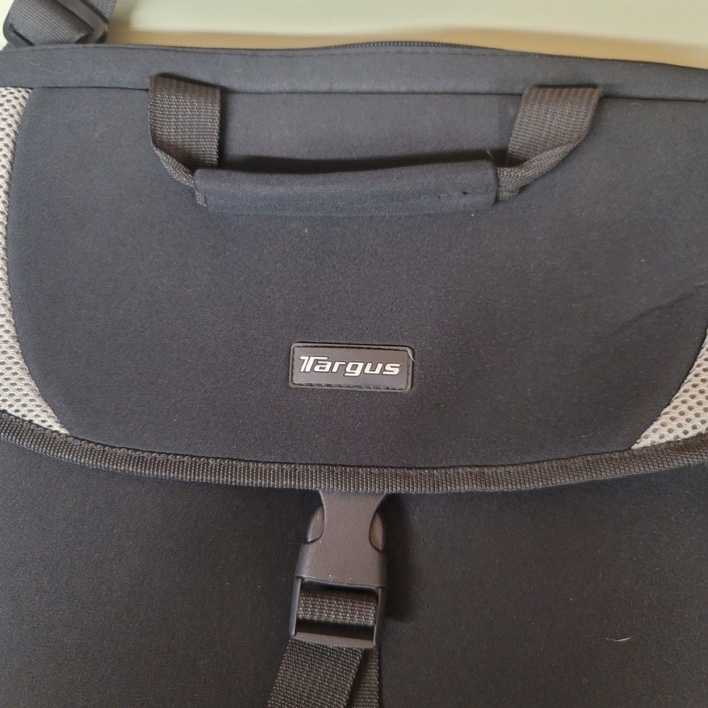 Targus Black Laptop‎ Messenger Bag Padded Shoulder Strap Tech Briefcase Case 14"